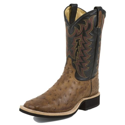 Men's Ostrich Skin Western Cowboy Boots
