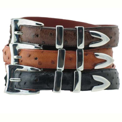 Courteney Ostrich Belts, Men's Exotic Leather Accessories