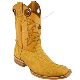 Yellow crocodile sales boots