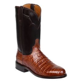 Lucchese M0700 Men s Sienna Belly Caiman Crocodile Roper Boots