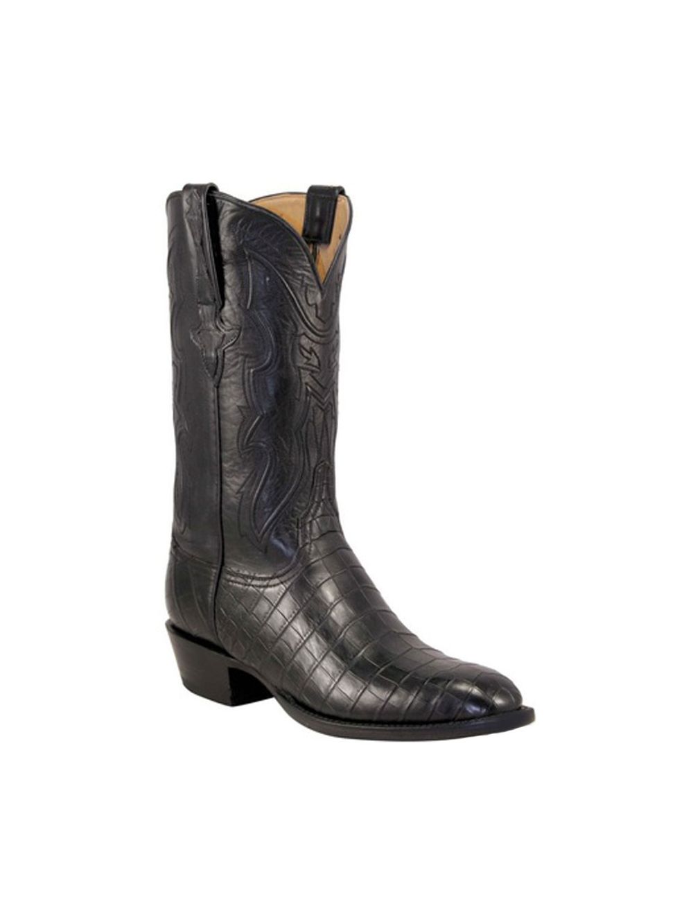 Lucchese Classics L1371 Men's Black Nile Belly Crocodile Boots