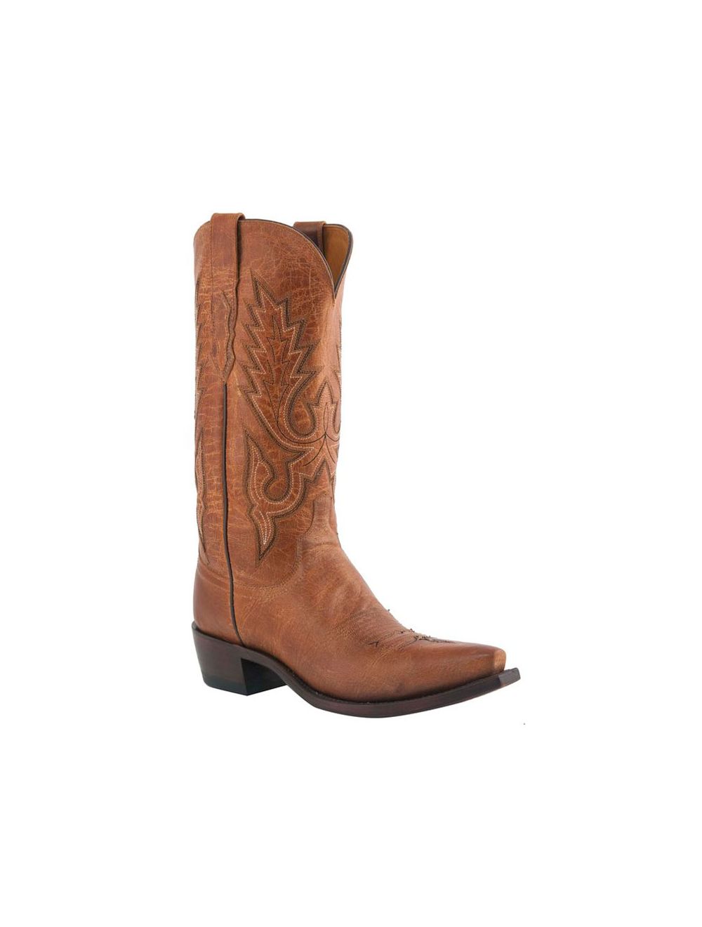 Lucchese M1008 Men's Tan Mad Dog Goat Snip Toe Western Boots