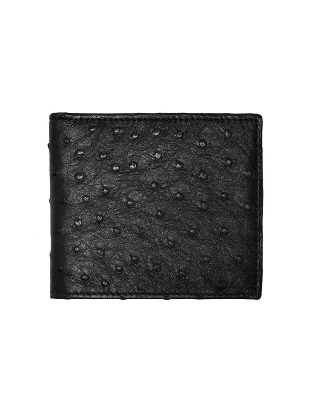 Lucchese Black Hipster Ostrich Wallets