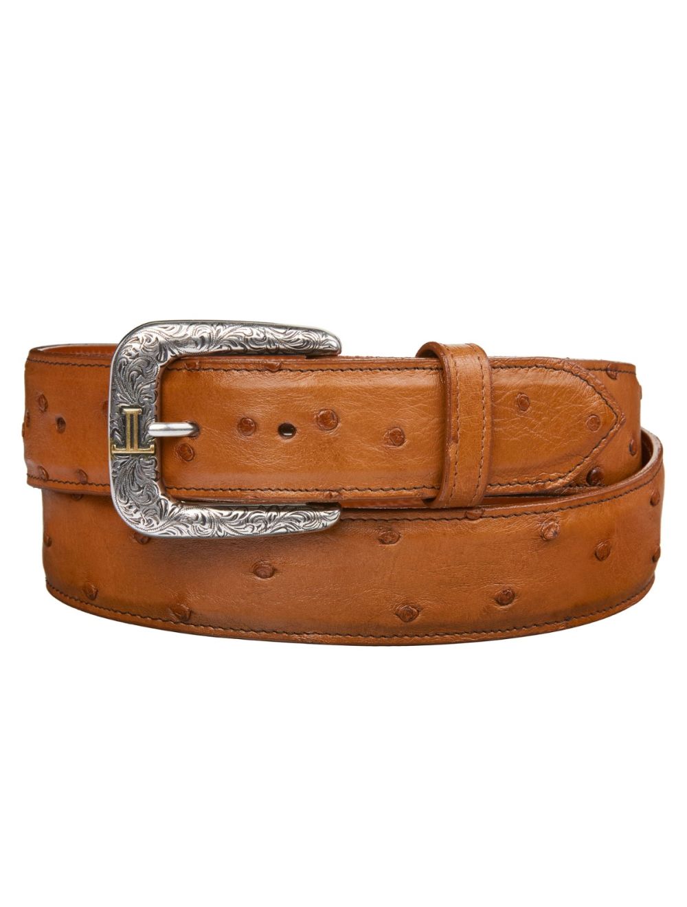 Lucchese Men's Full Quill Ostrich Leather Belt