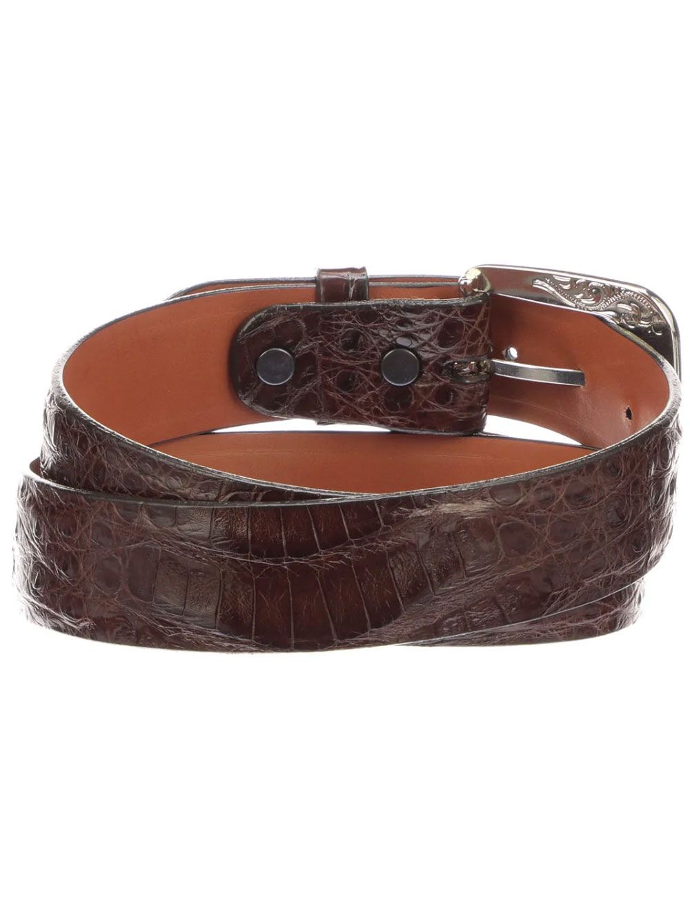 Lucchese Classic Crocodile Belt Men’s 32 outlet Chocolate W9411 Handmade In USA