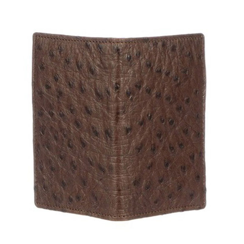 Ostrich Print Checkbook Wallet - Saddle Rags